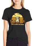 Living The Dream Cartoon Dog T-Shirt