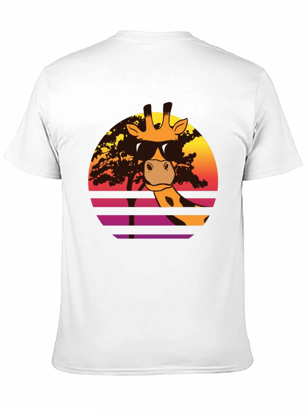 Cool Giraffe Sunset T-Shirt - Retro Animal Tee