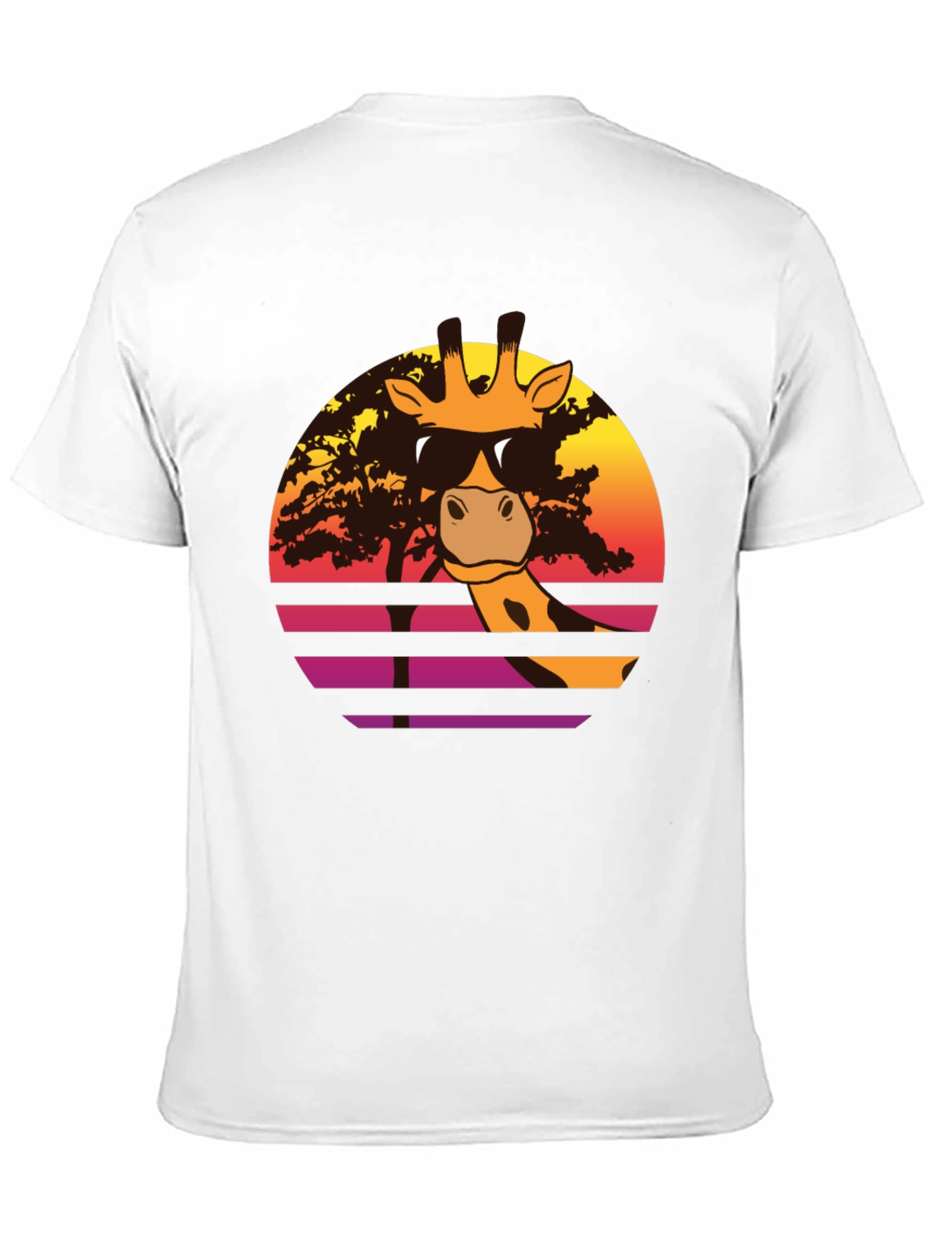 Cool Giraffe Sunset T-Shirt - Retro Animal Tee