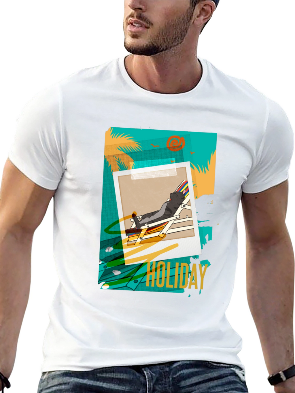 Holiday Graphic T-Shirt - Relaxed Beach Vibes