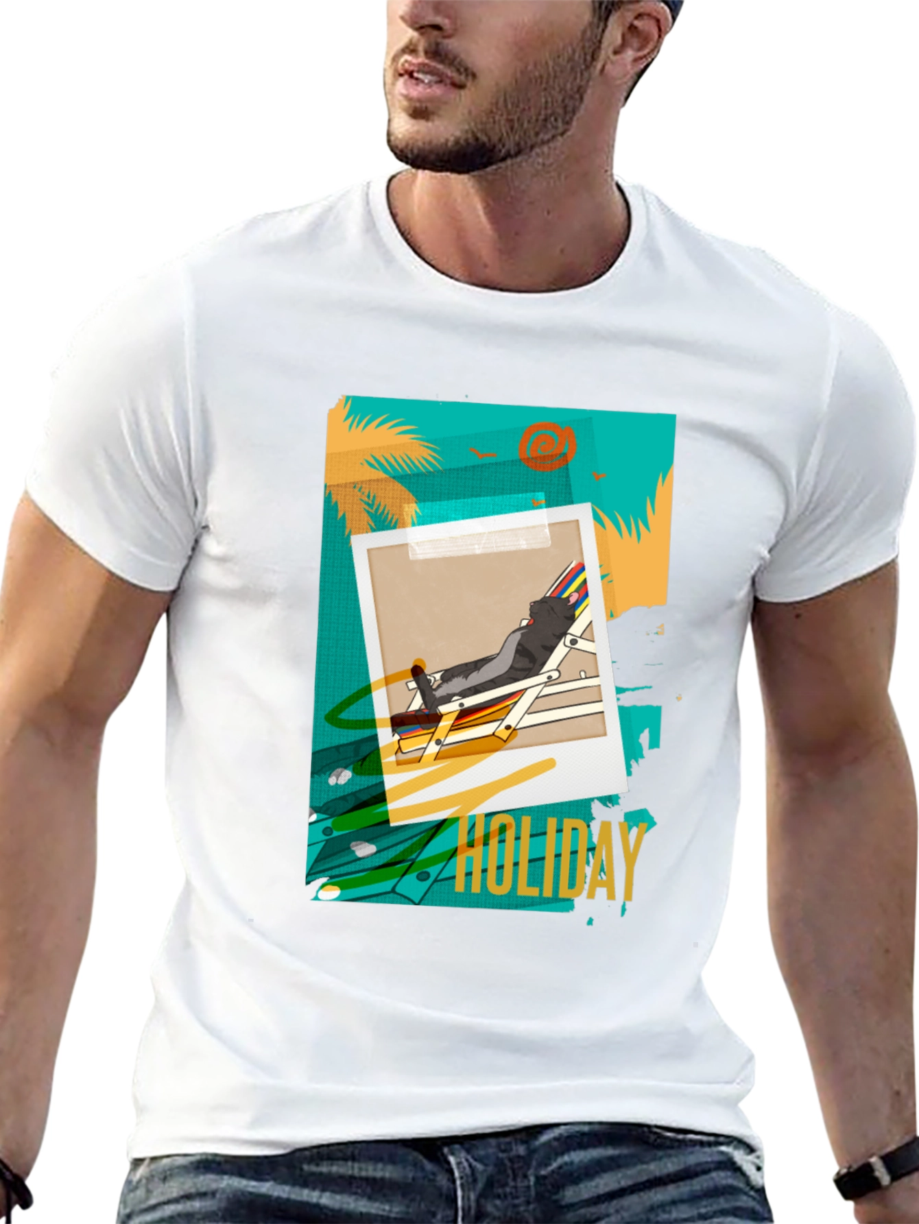 Holiday Graphic T-Shirt - Relaxed Beach Vibes