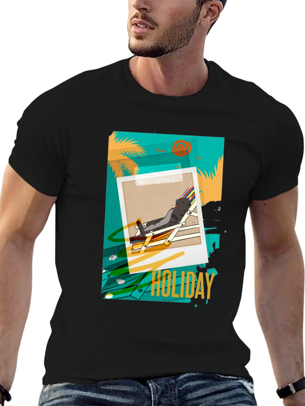 Holiday Graphic T-Shirt - Relaxed Beach Vibes