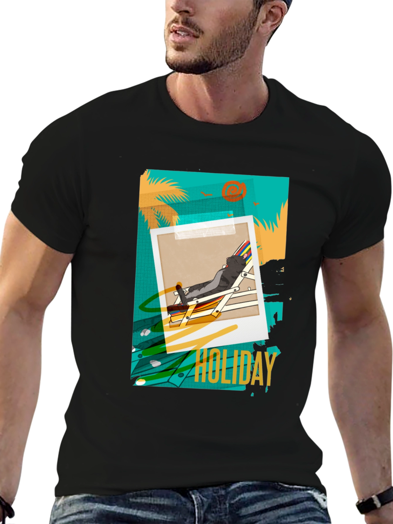 Holiday Graphic T-Shirt - Relaxed Beach Vibes