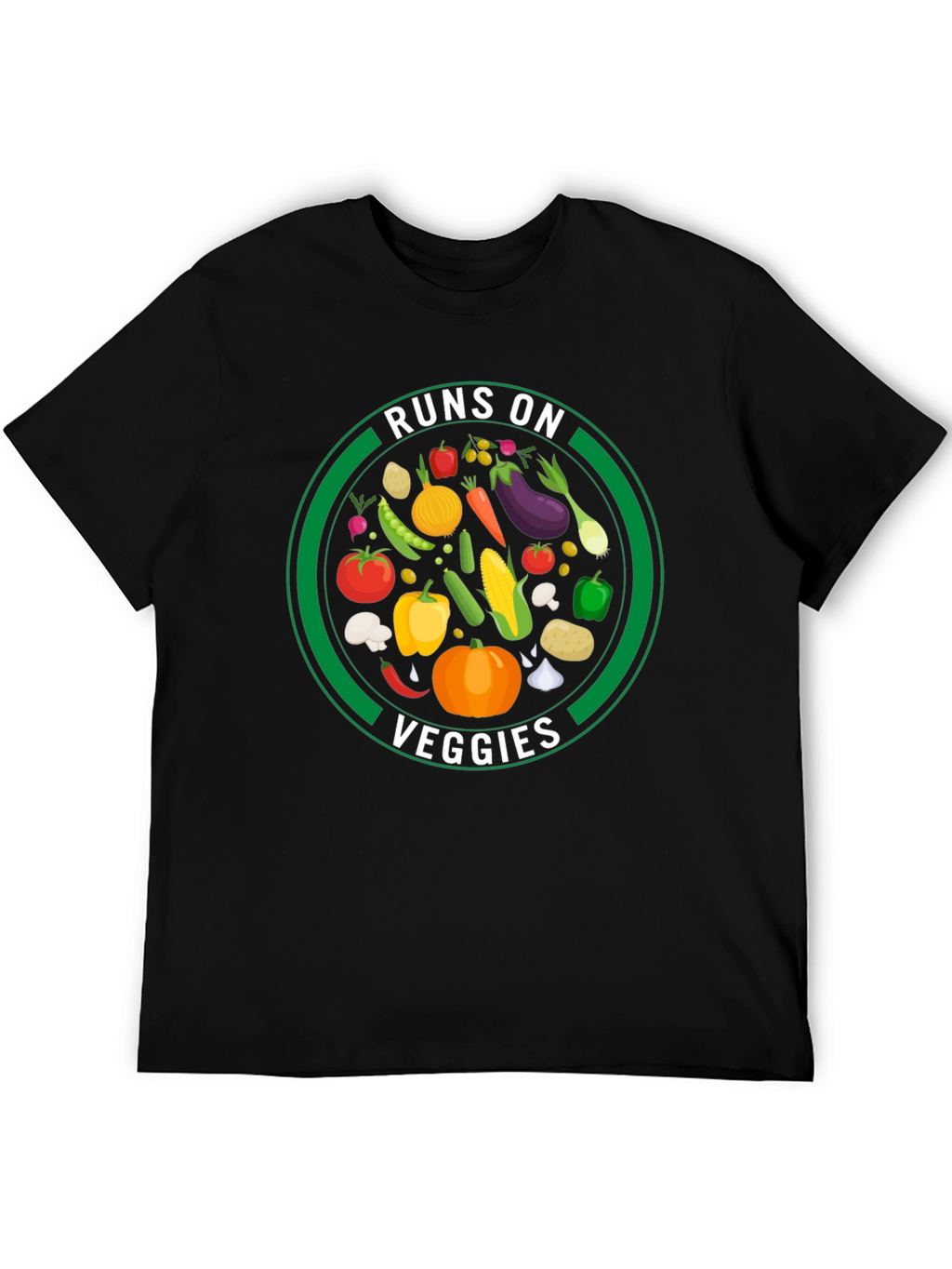 Runs on Veggies Graphic T-Shirt - Vegan Lifestyle
