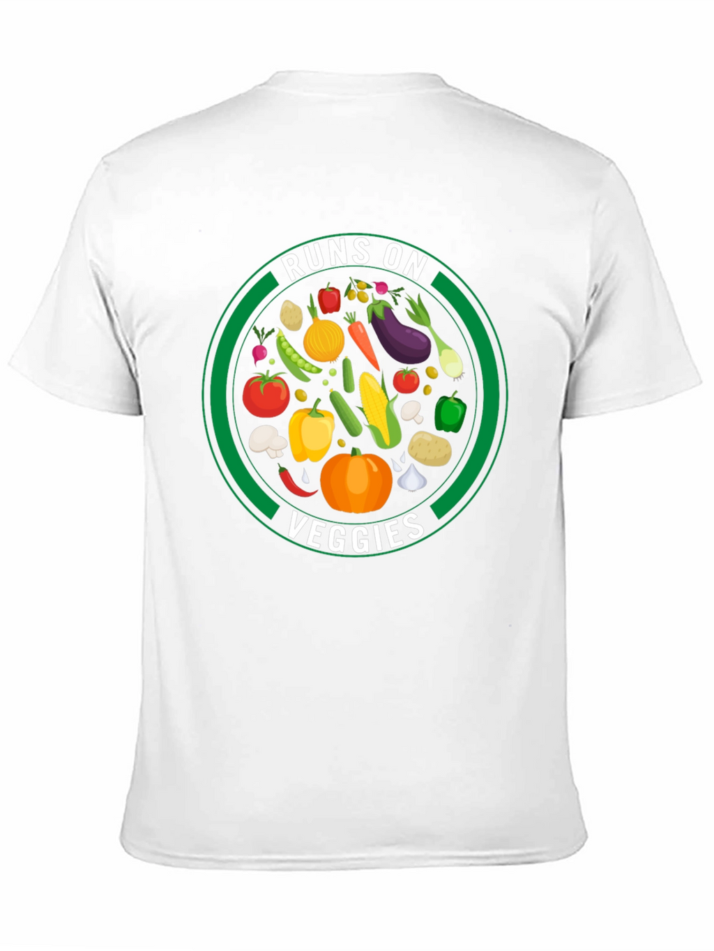 Runs on Veggies Graphic T-Shirt - Vegan Lifestyle