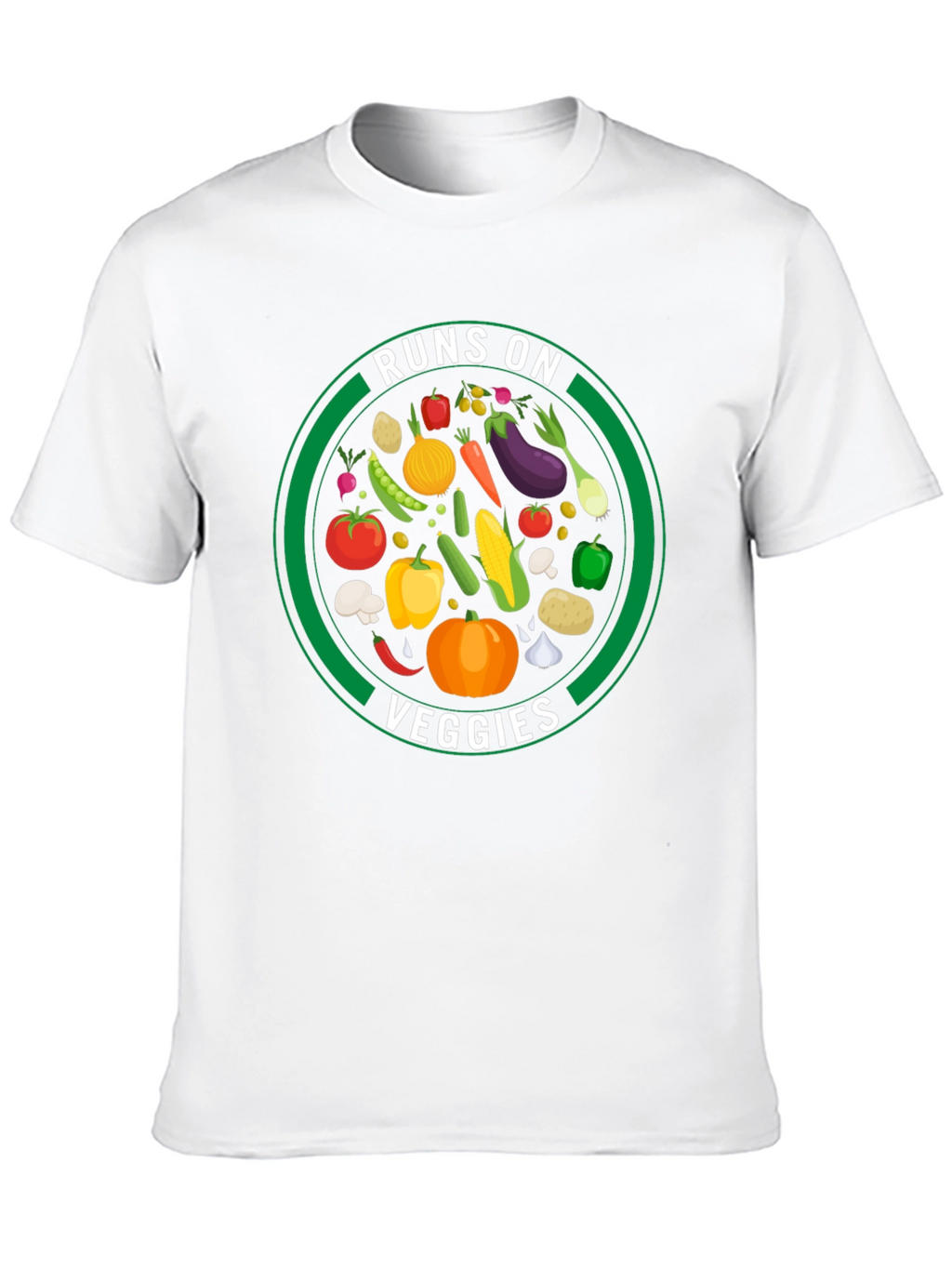 Runs on Veggies Graphic T-Shirt - Vegan Lifestyle