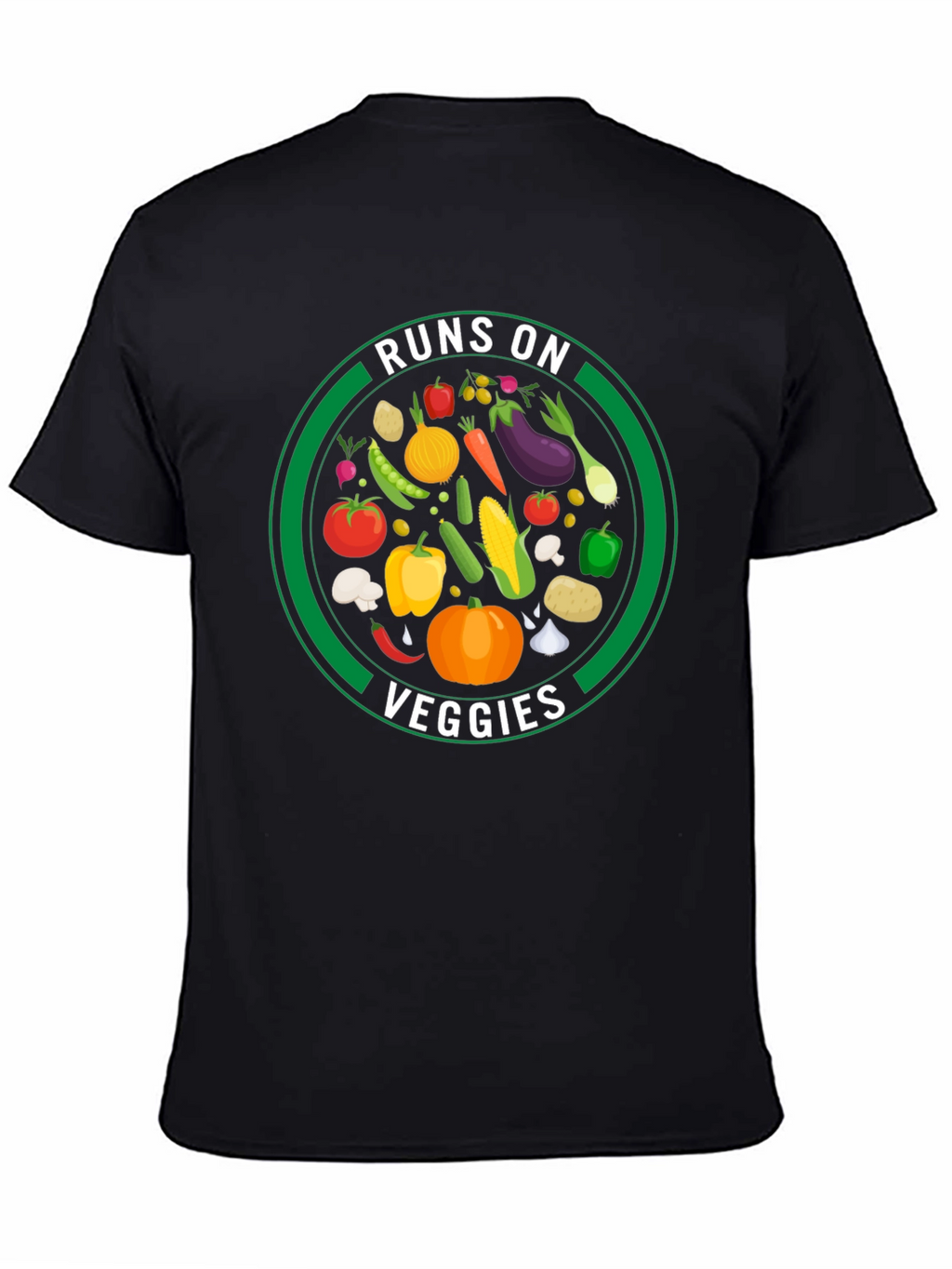 Runs on Veggies Graphic T-Shirt - Vegan Lifestyle