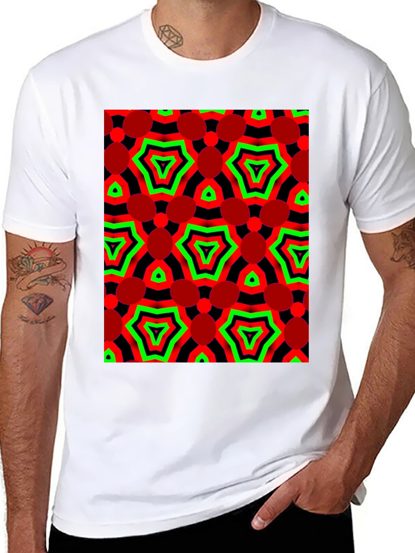Abstract Geometric Print Tee - Bold Style