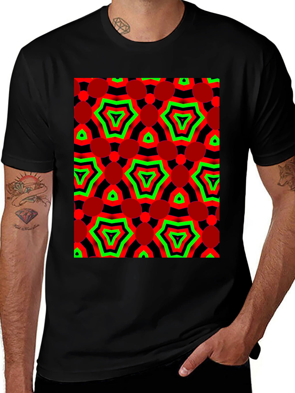 Abstract Geometric Print Tee - Bold Style
