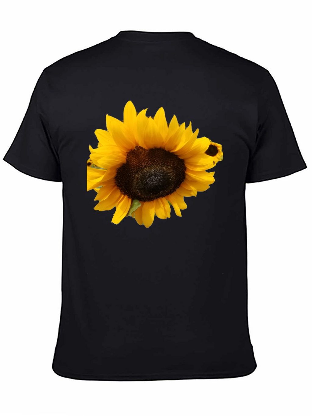 Sunflower Graphic Tee - Classic Black Cotton Shirt