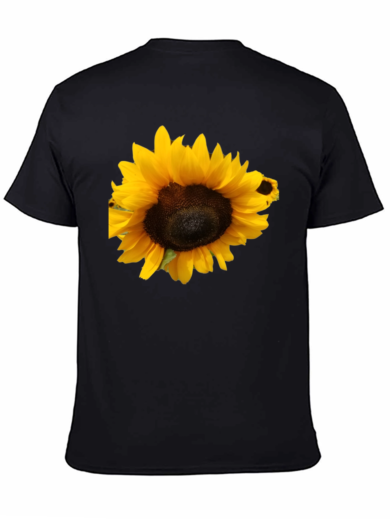 Sunflower Graphic Tee - Classic Black Cotton Shirt