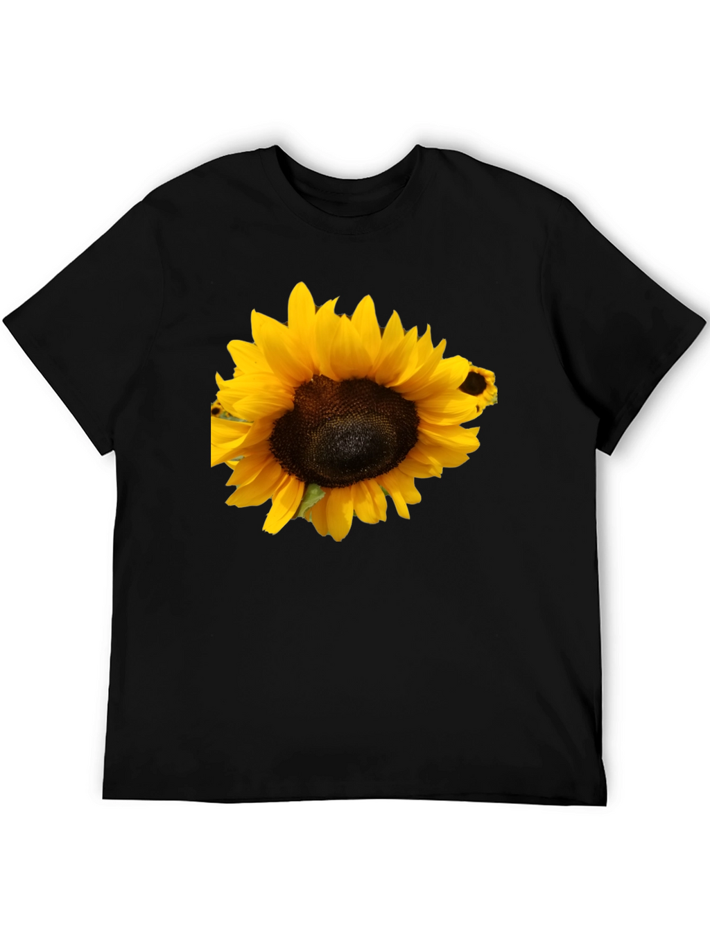 Sunflower Graphic Tee - Classic Black Cotton Shirt