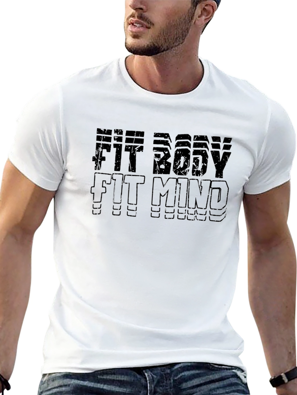 Fit Body Fit Mind Graphic T-Shirt - Motivational Tee