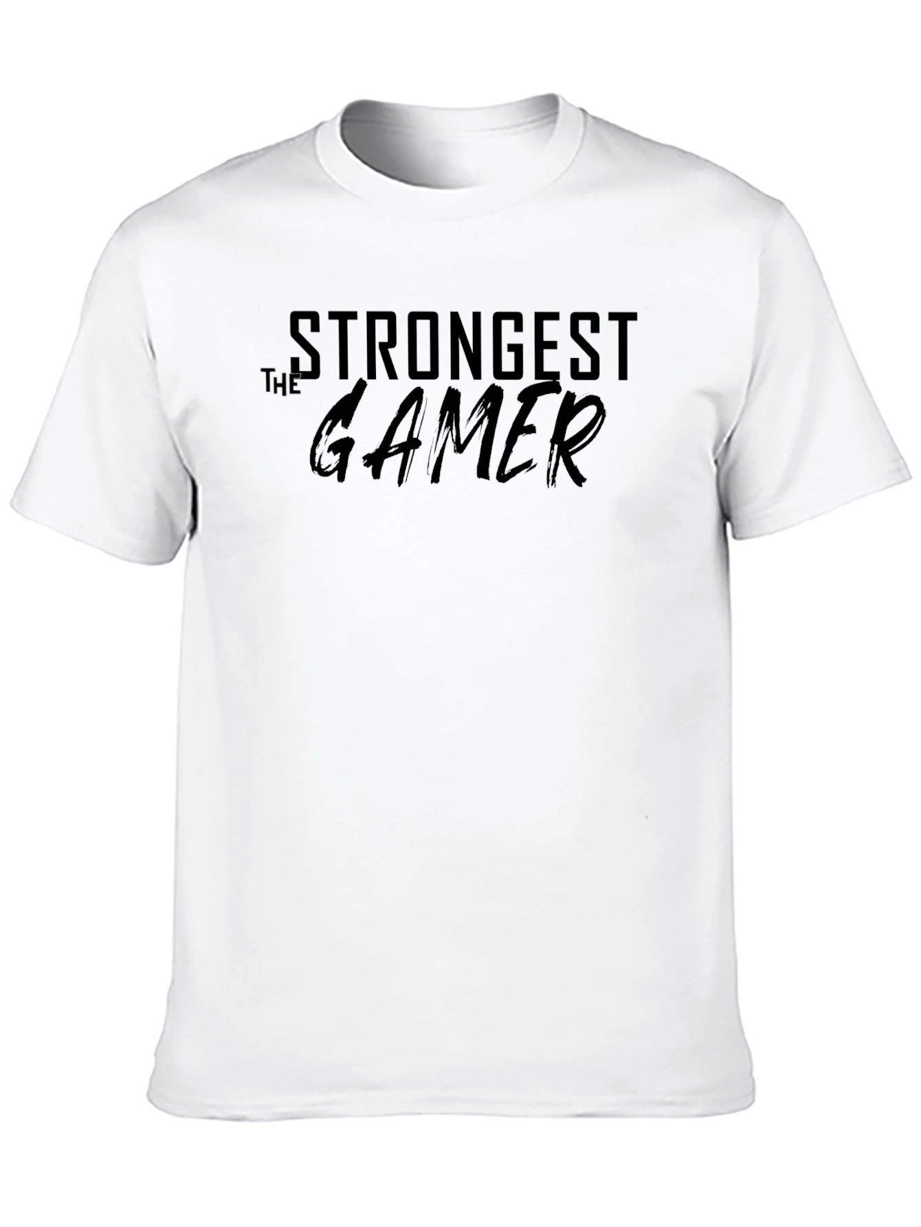 Strongest Gamer T-Shirt - Black Graphic Tee