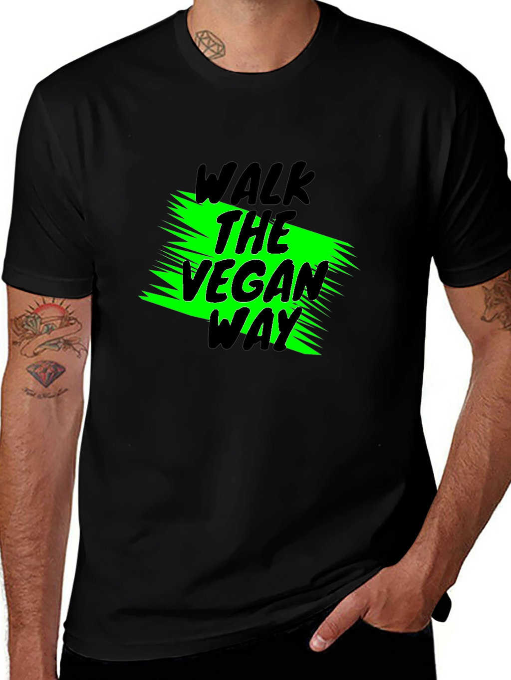 Vegan Way Graphic Tee - Black T-Shirt