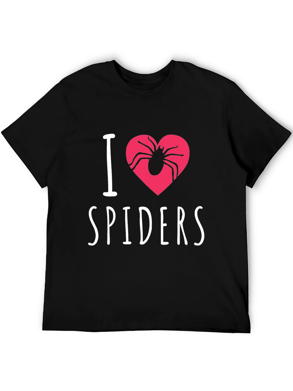 I Heart Spiders Graphic Tee - Black Cotton T-Shirt