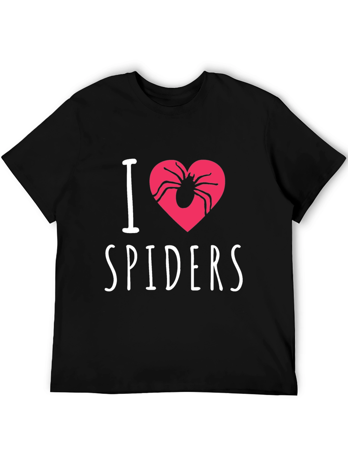 I Heart Spiders Graphic Tee - Black Cotton T-Shirt