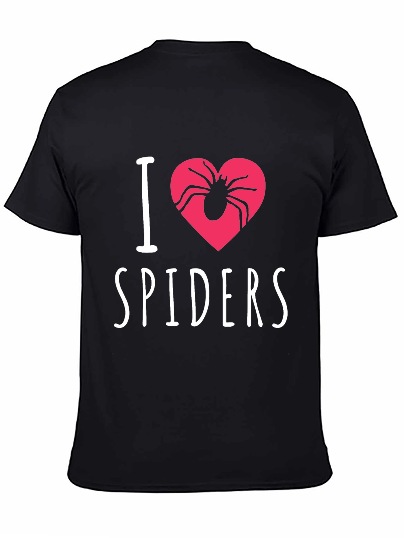 I Heart Spiders Graphic Tee - Black Cotton T-Shirt