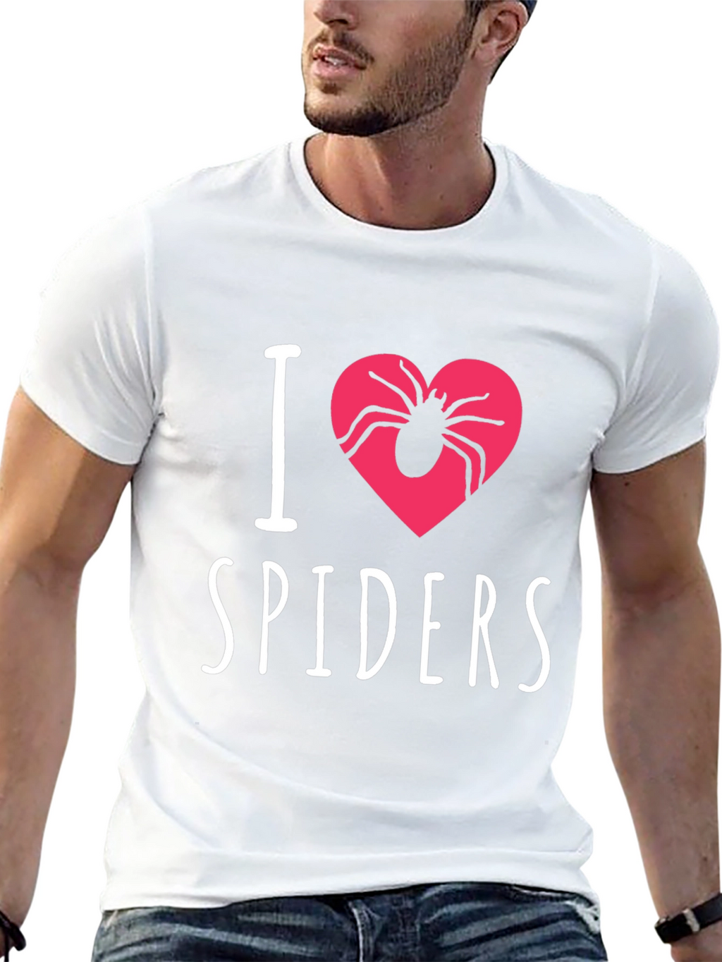I Heart Spiders Graphic Tee - Black Cotton T-Shirt