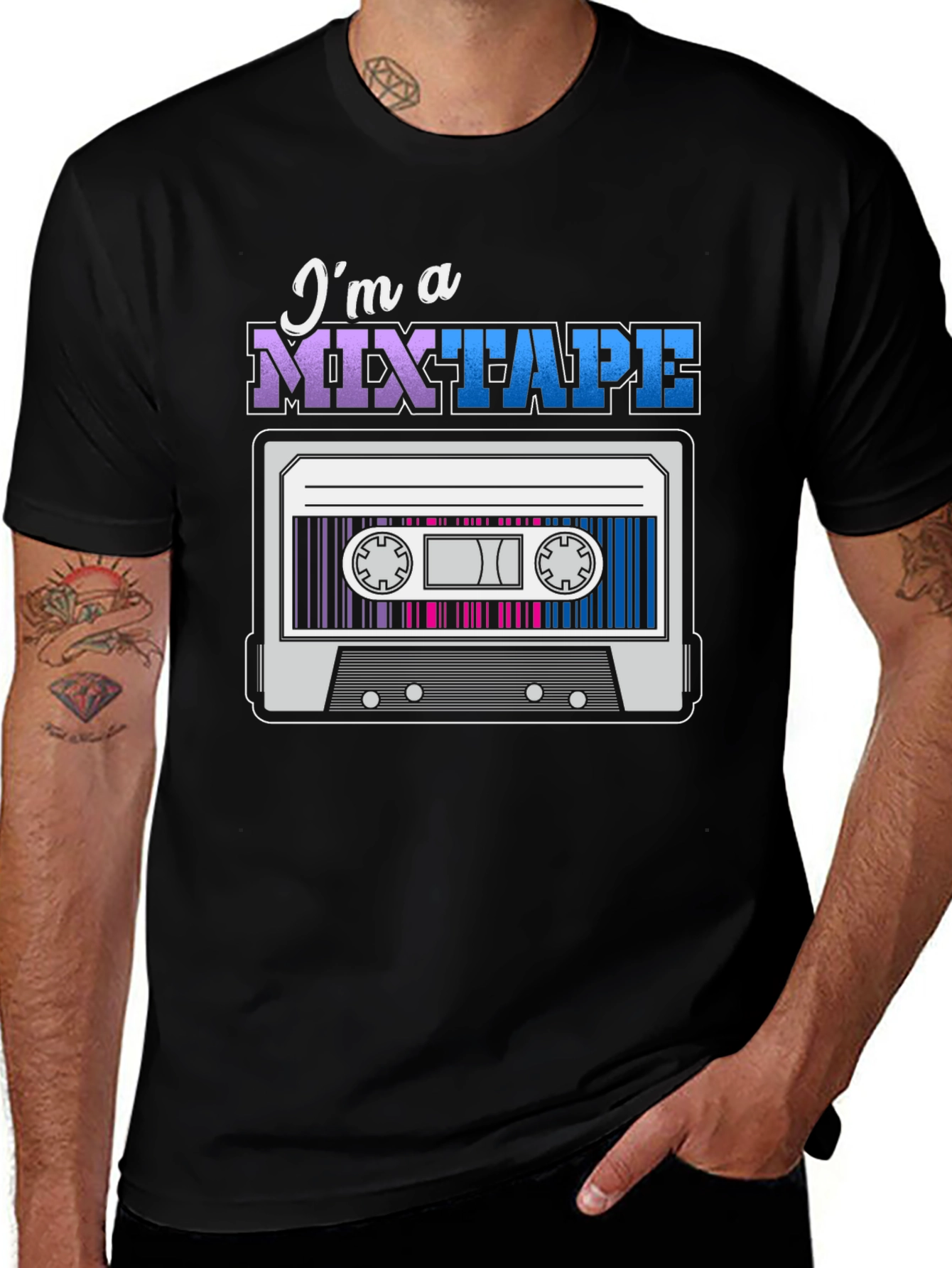 Mixtape Graphic T-Shirt - Retro Cassette Tape Design
