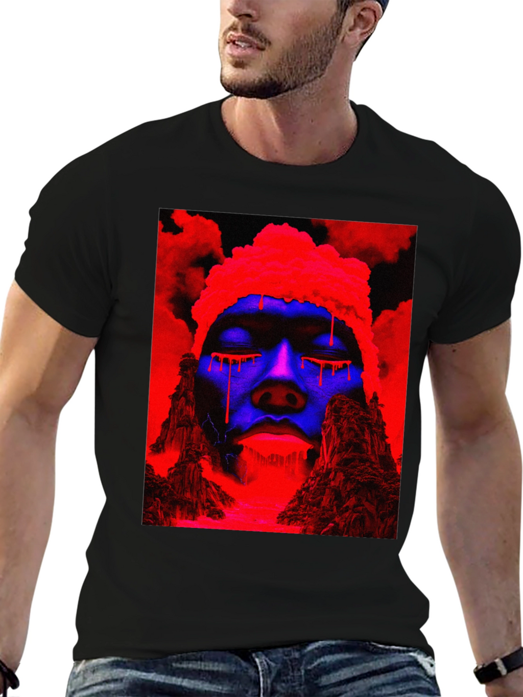 Vaporwave Drip T-Shirt - Black