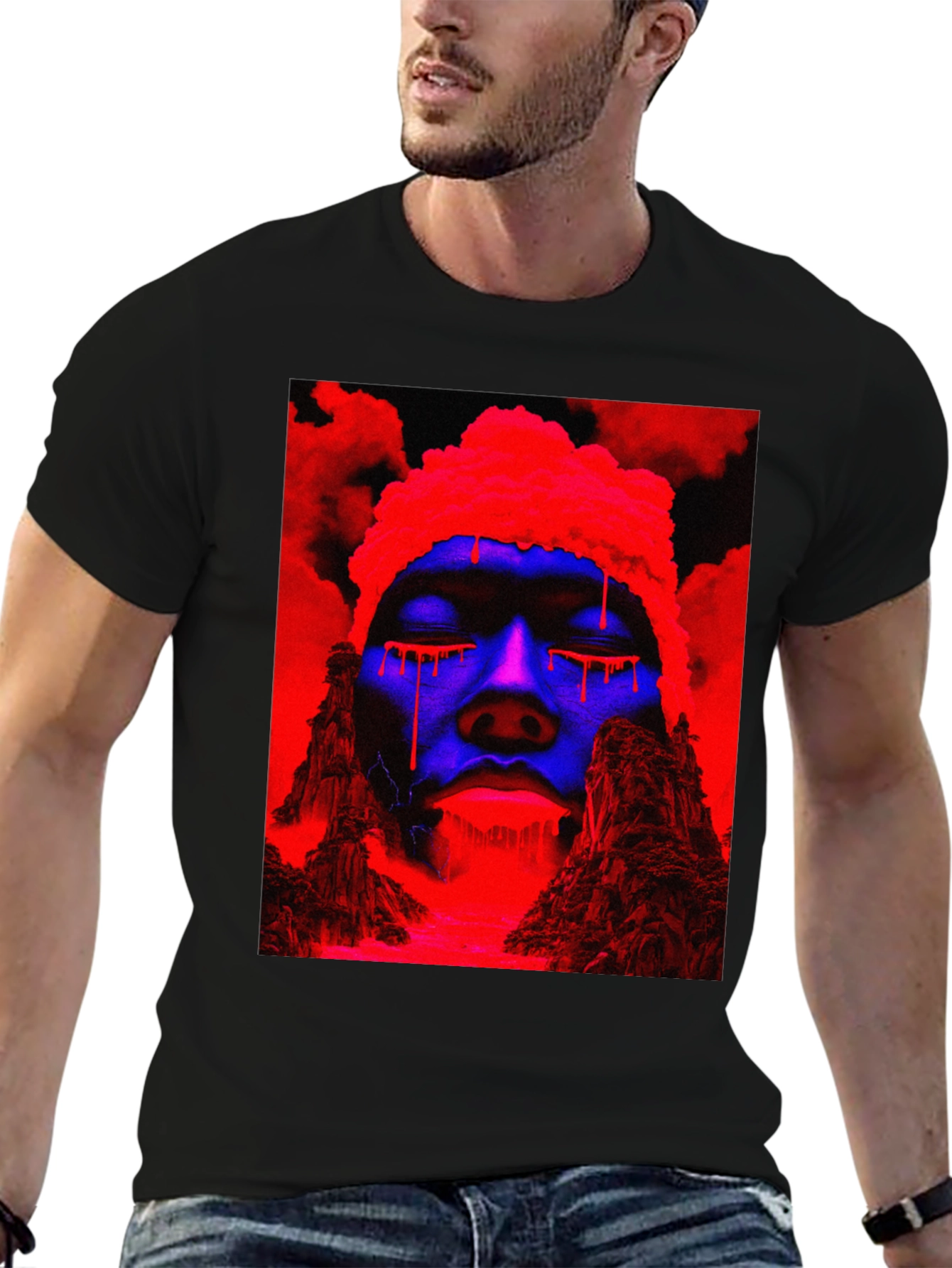 Vaporwave Drip T-Shirt - Black