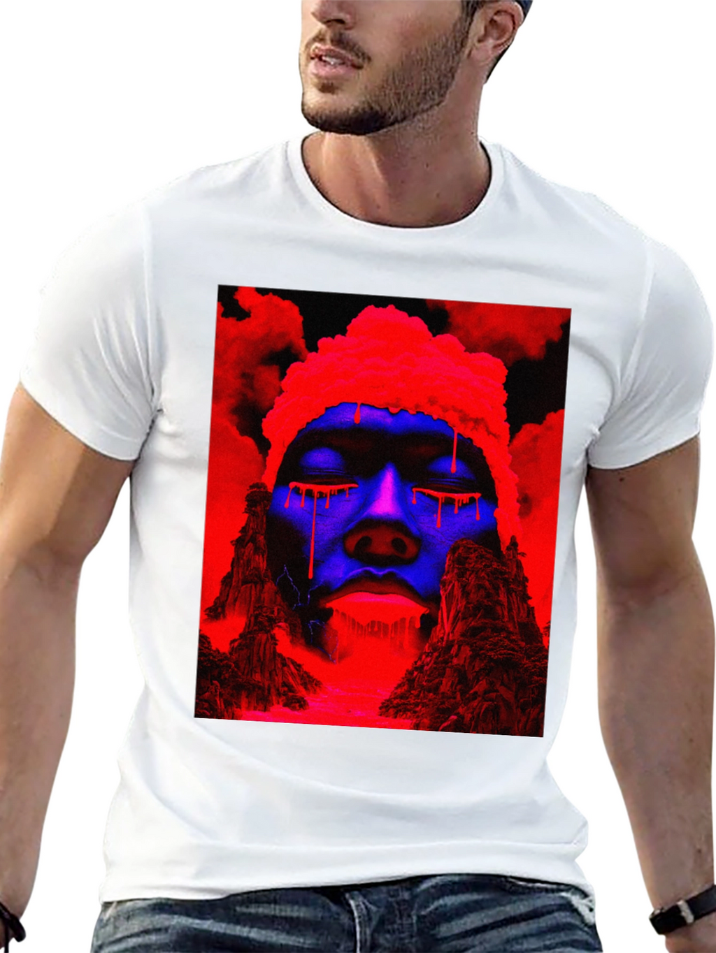Vaporwave Drip T-Shirt - Black