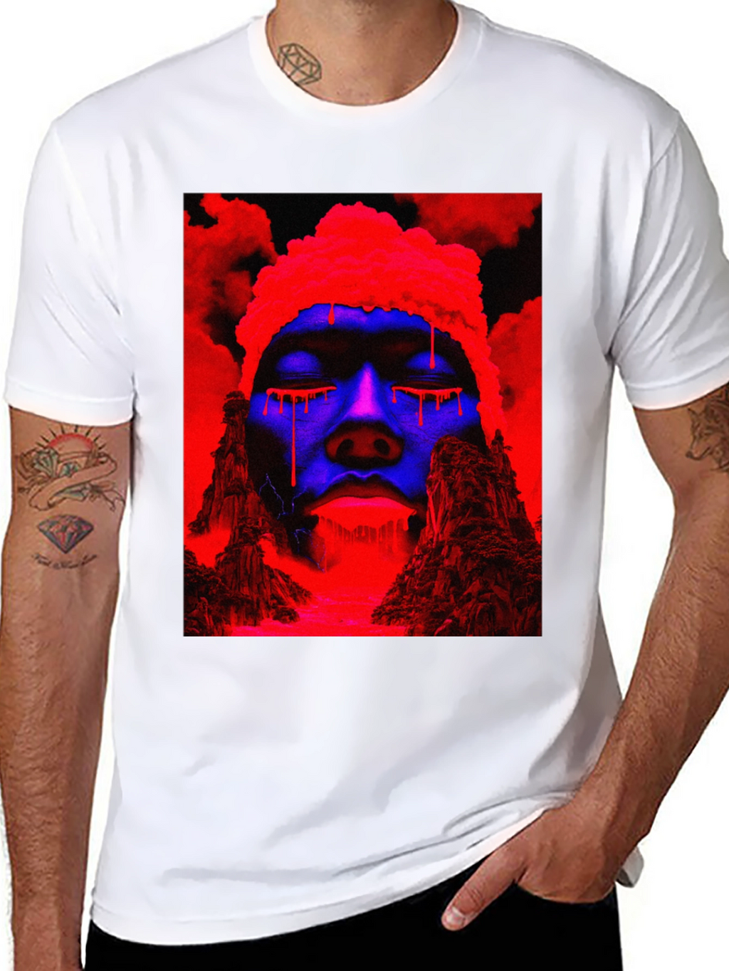 Vaporwave Drip T-Shirt - Black