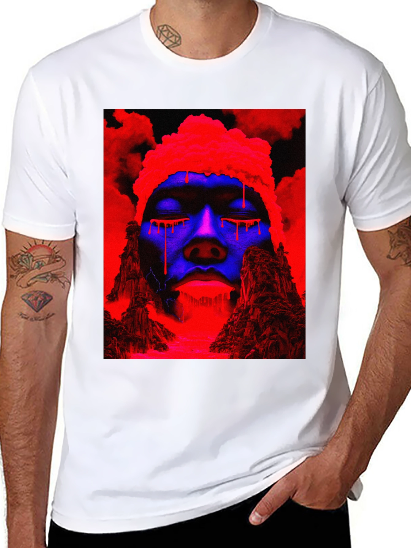 Vaporwave Drip T-Shirt - Black