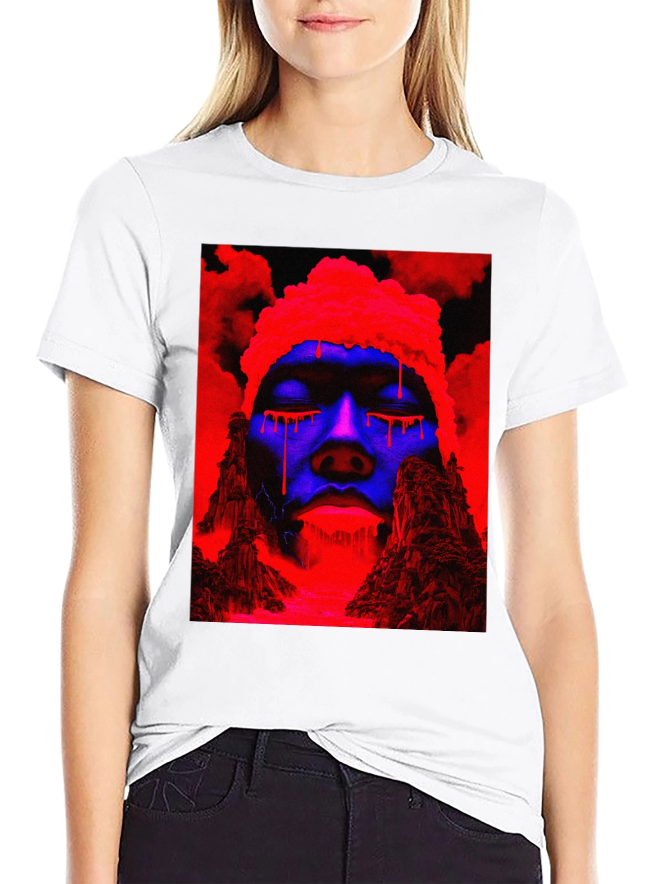 Vaporwave Drip T-Shirt - Black
