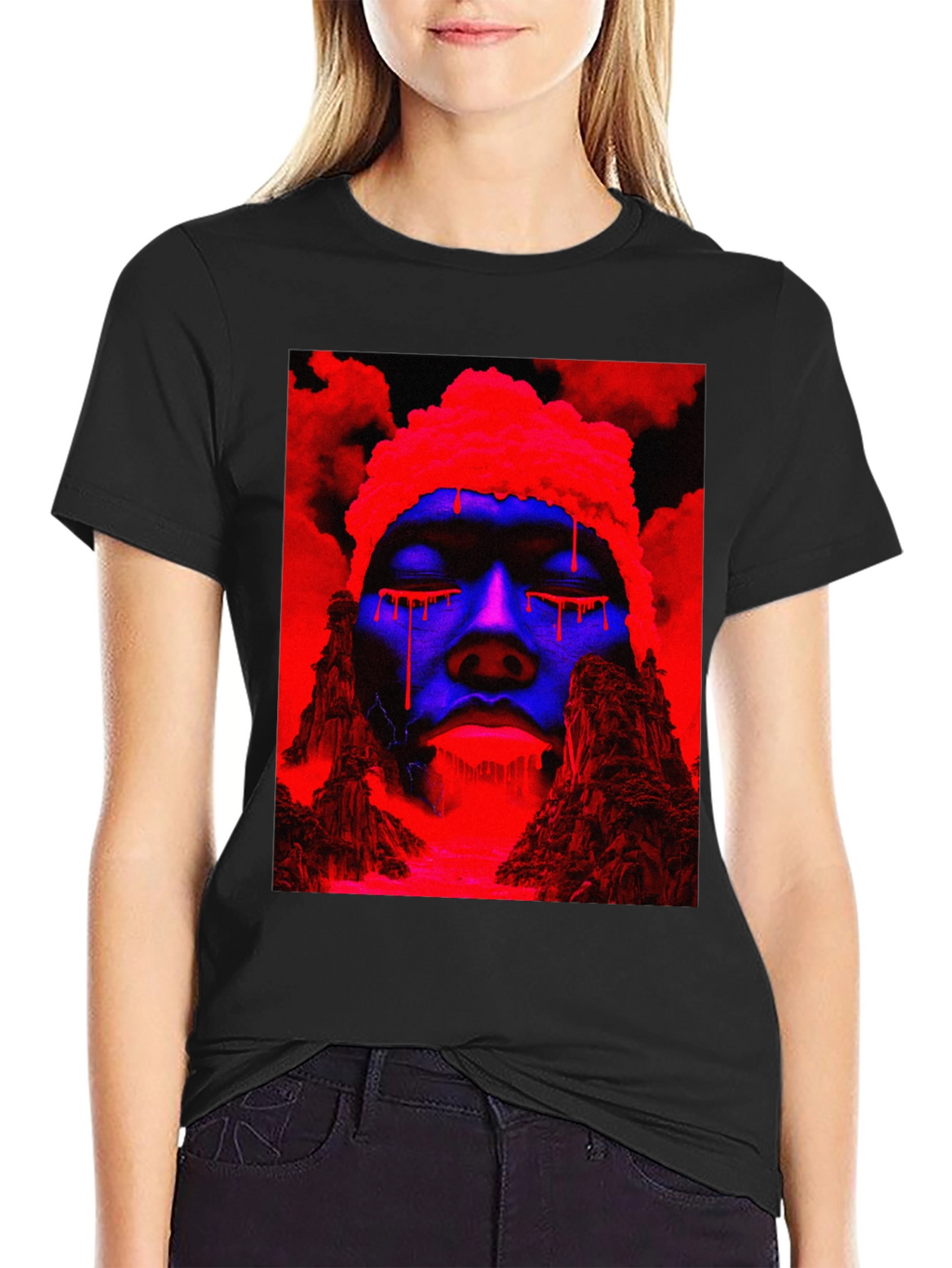 Vaporwave Drip T-Shirt - Black