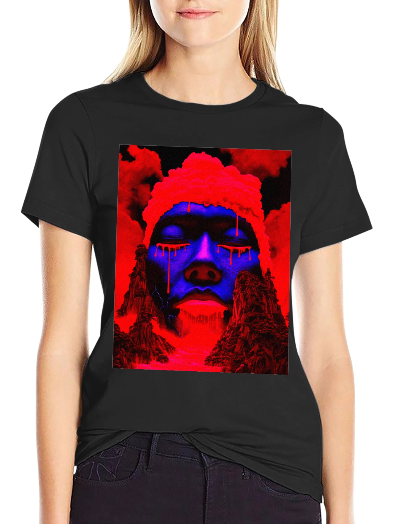 Vaporwave Drip T-Shirt - Black