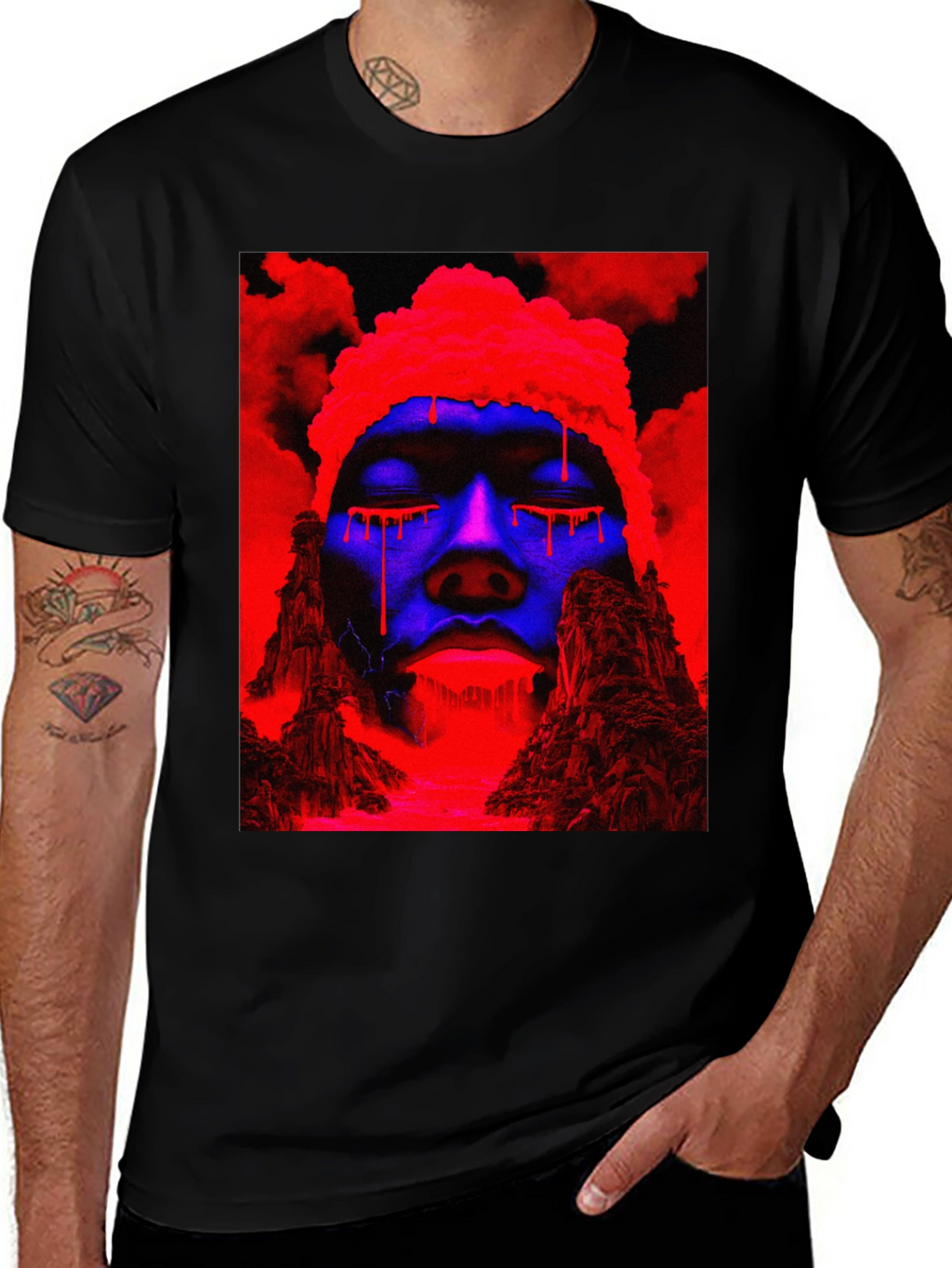 Vaporwave Drip T-Shirt - Black