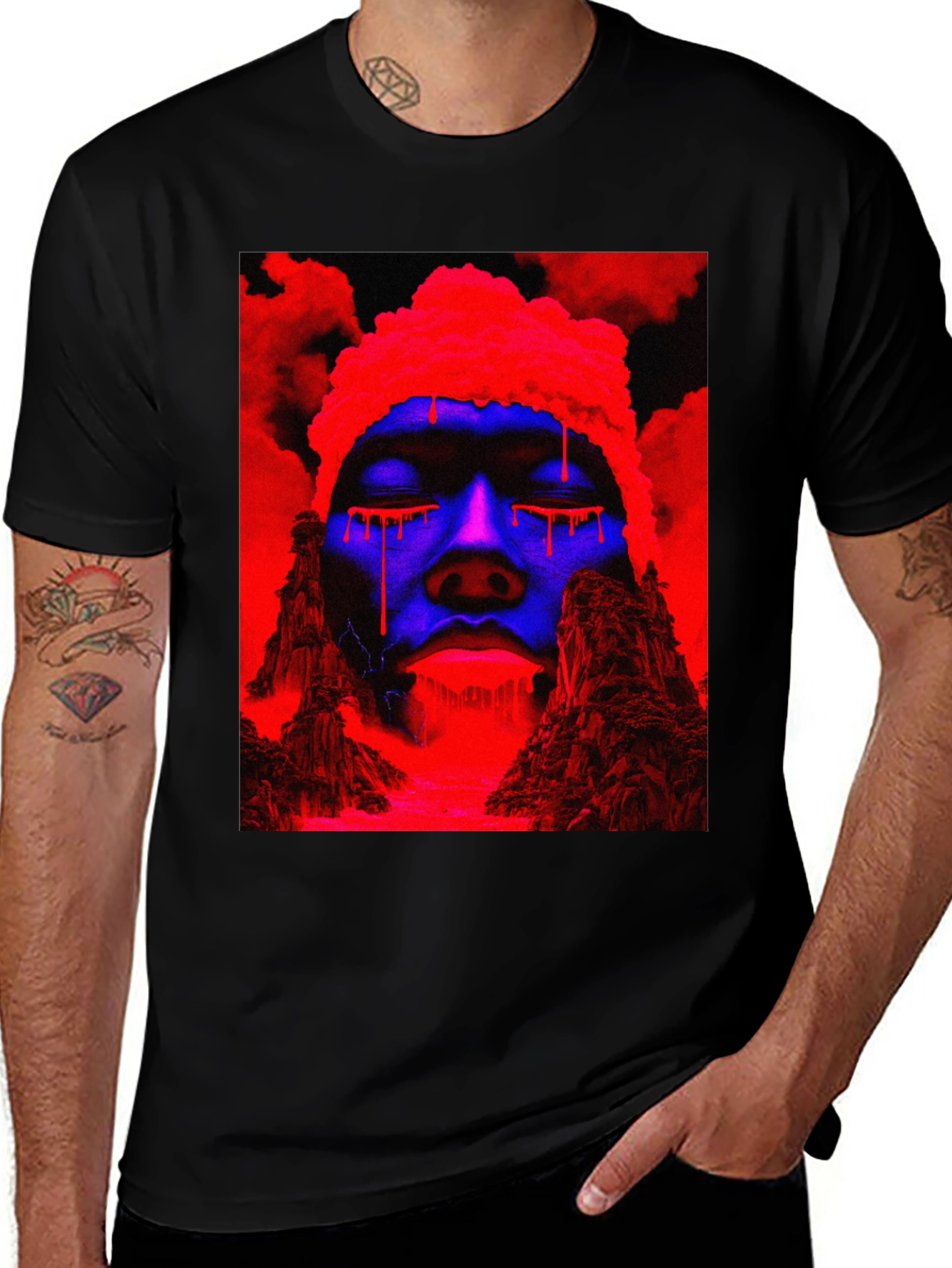 Vaporwave Drip T-Shirt - Black