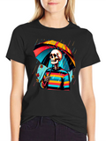 Rainy Day Skeleton Graphic Tee