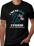 Teal Ribbon PTSD Awareness Cousin T-Shirt