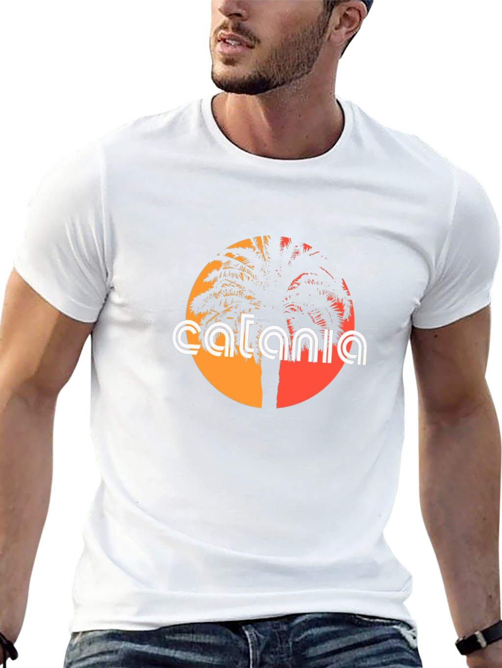 Catania Palm Tree Graphic T-Shirt