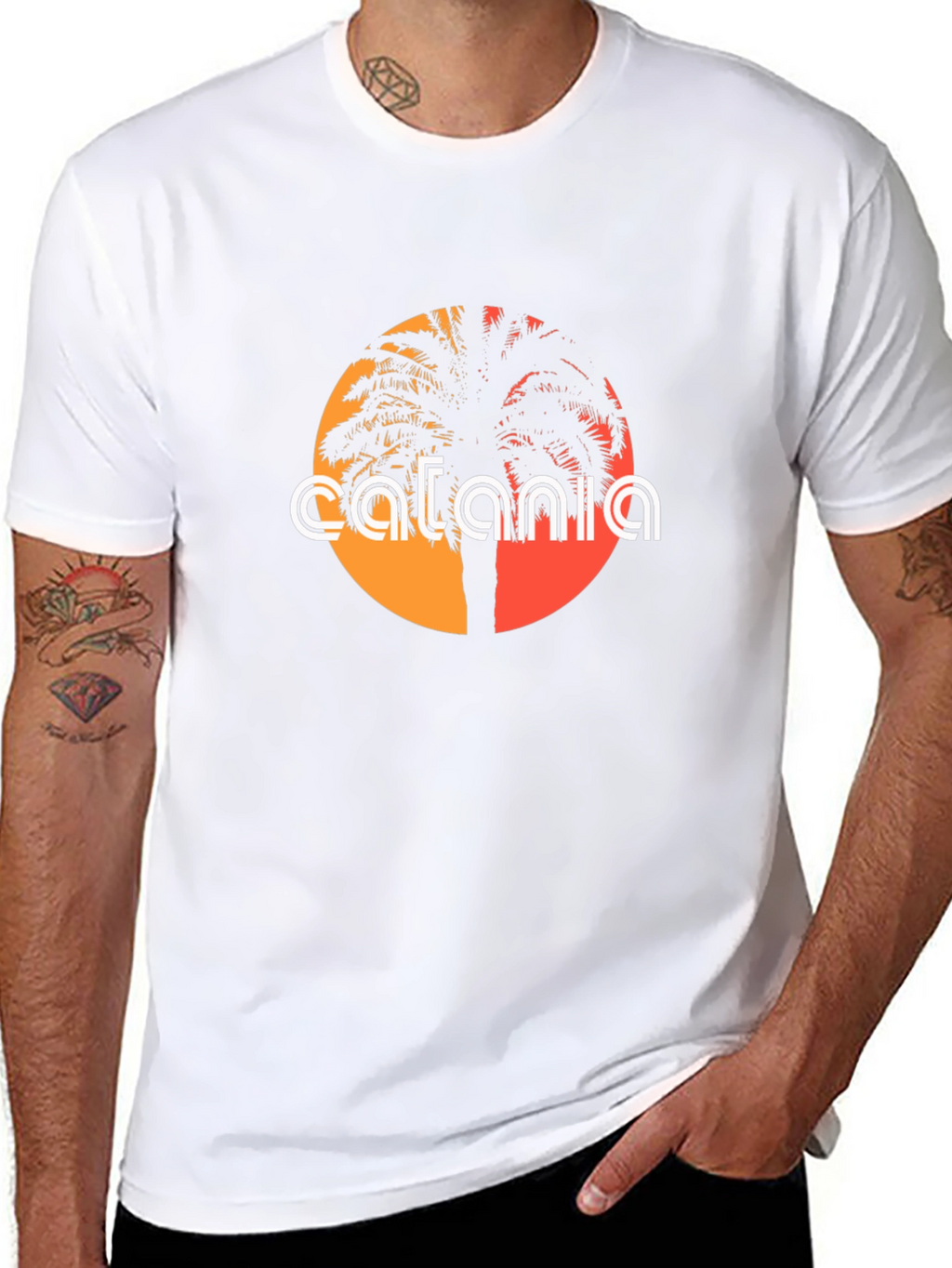 Catania Palm Tree Graphic T-Shirt