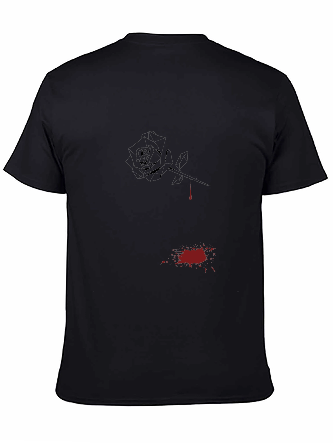 Black Rose Drip Graphic Tee