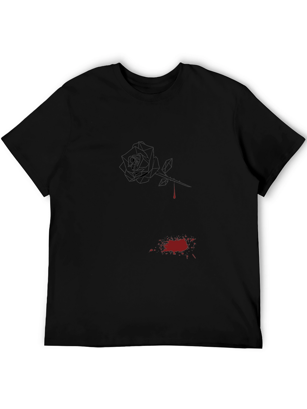 Black Rose Drip Graphic Tee