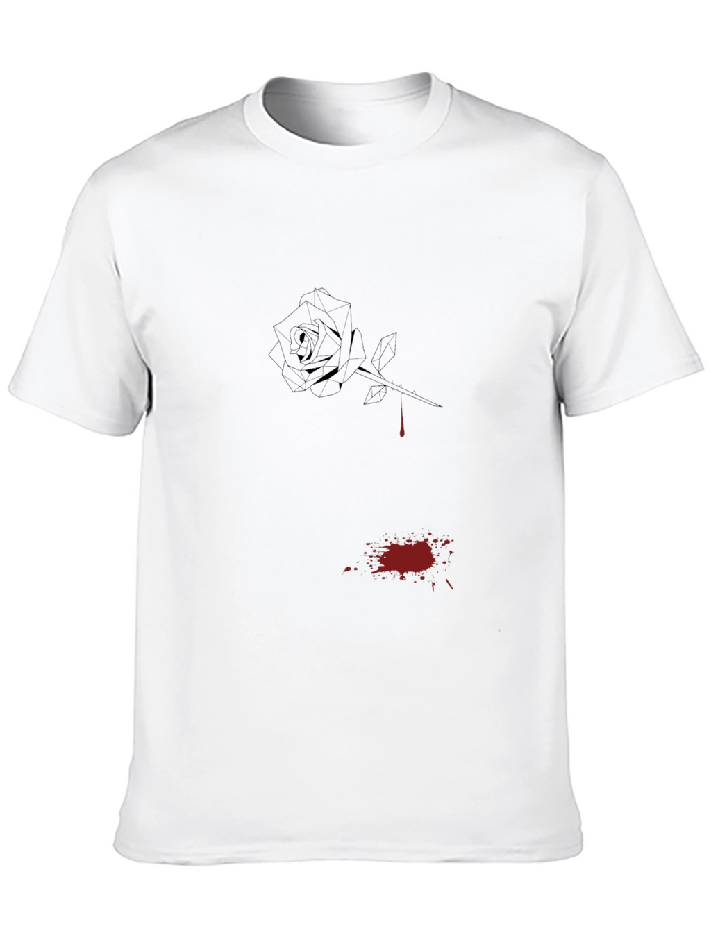Black Rose Drip Graphic Tee