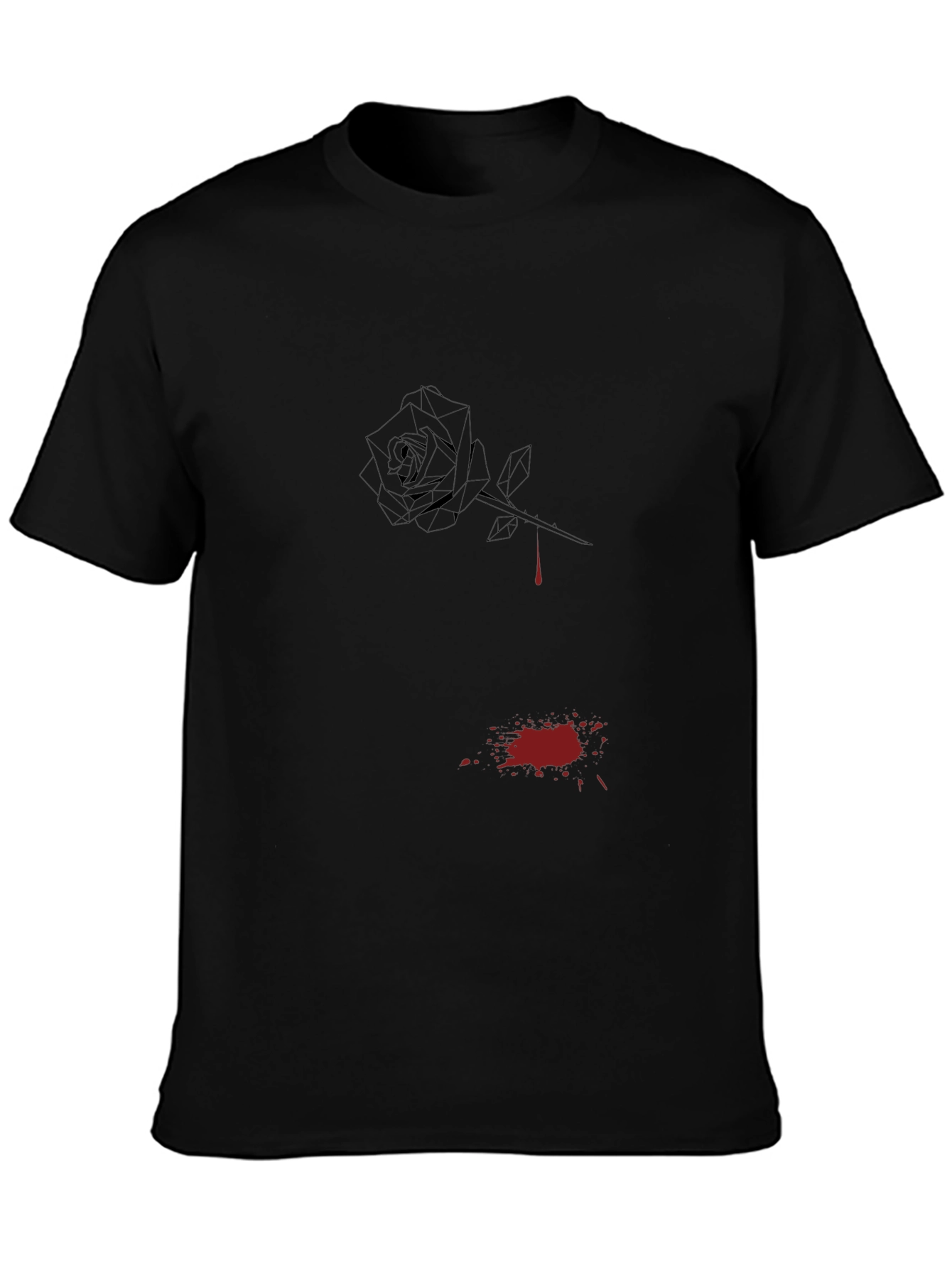 Black Rose Drip Graphic Tee