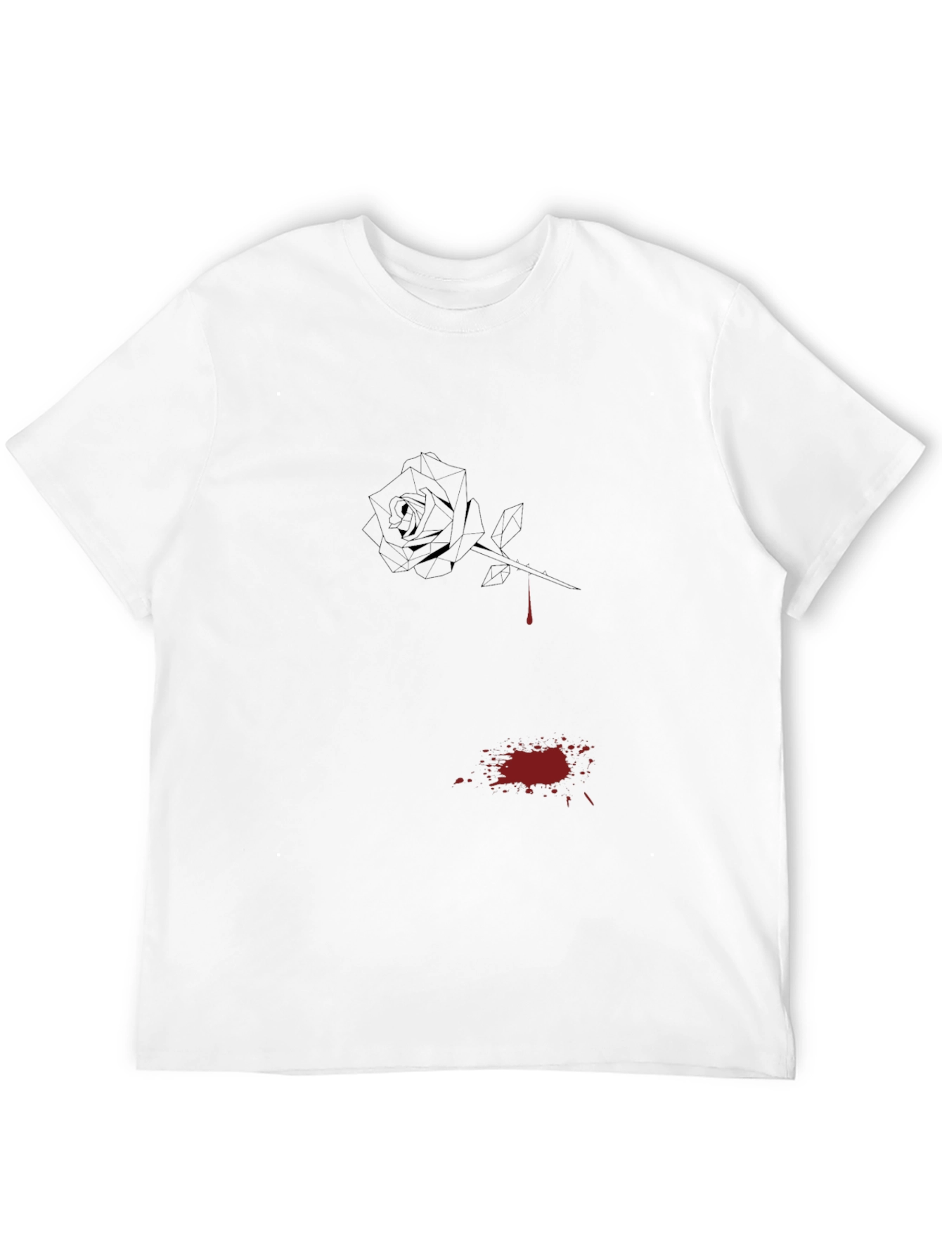 Black Rose Drip Graphic Tee