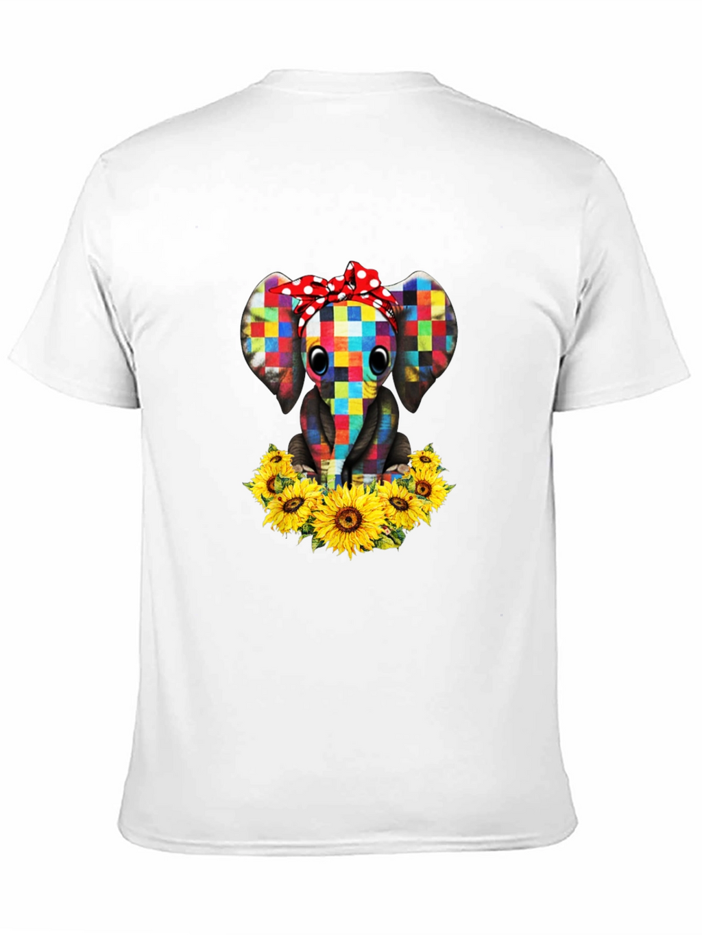 Elephant Sunflower Graphic T-Shirt