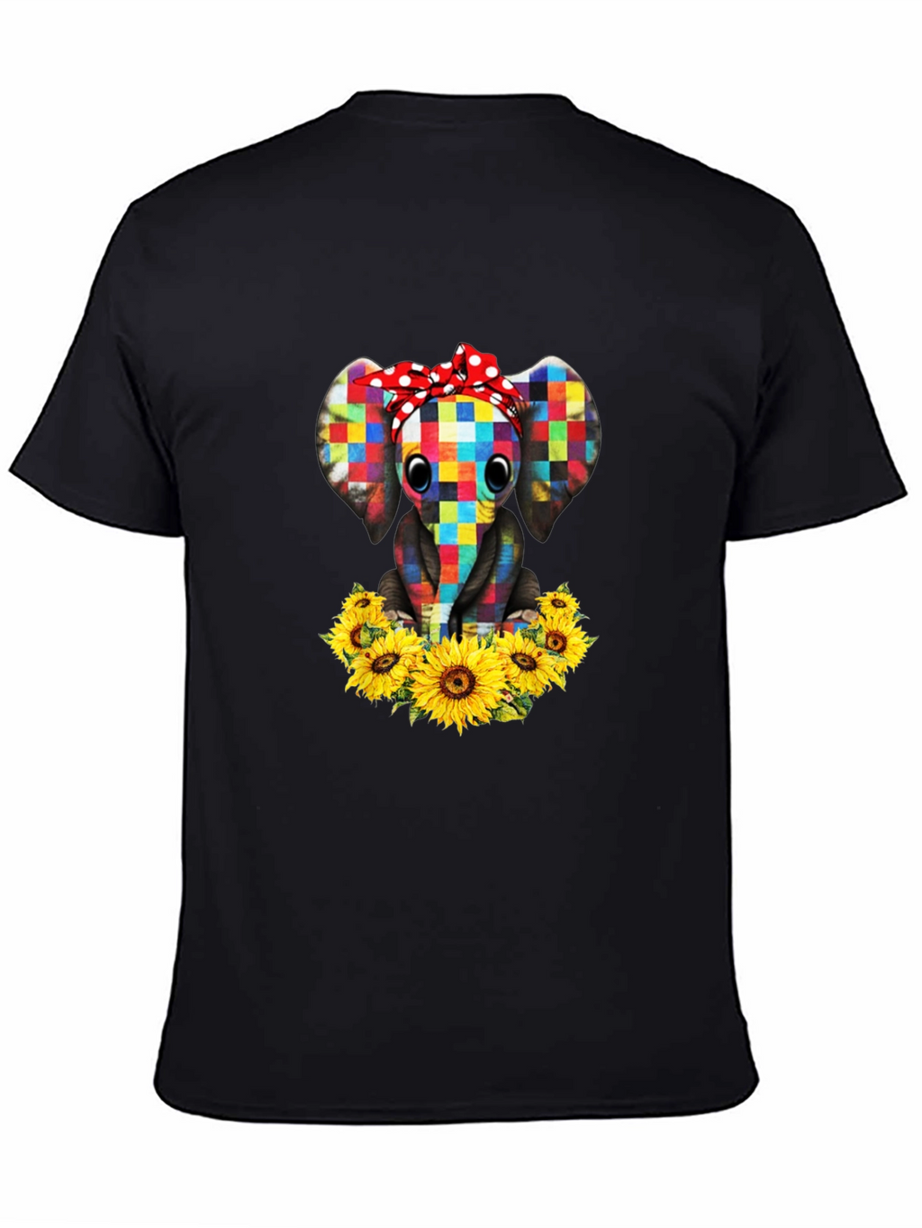 Elephant Sunflower Graphic T-Shirt