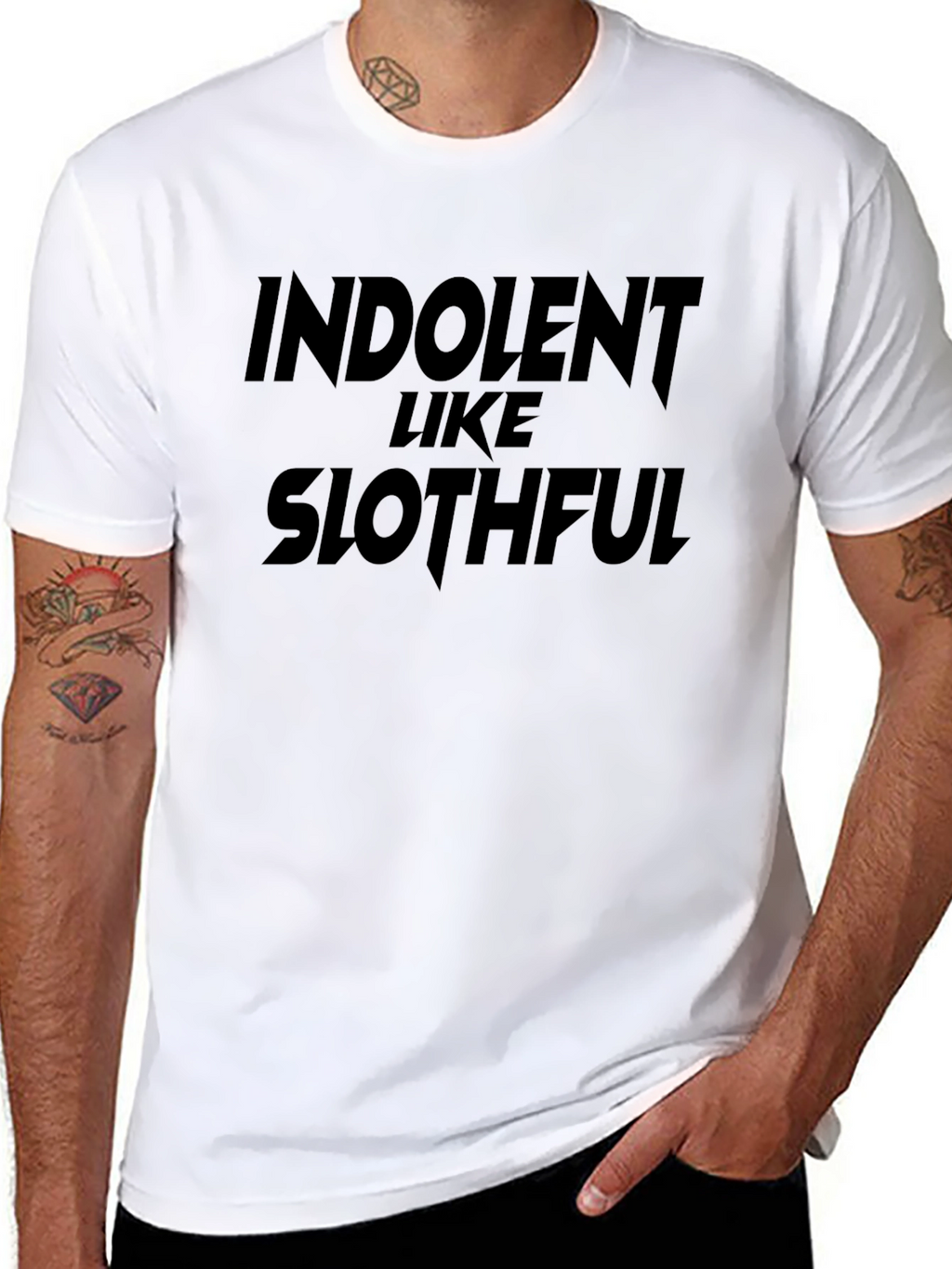 Indolent Like Slothful Black T-Shirt