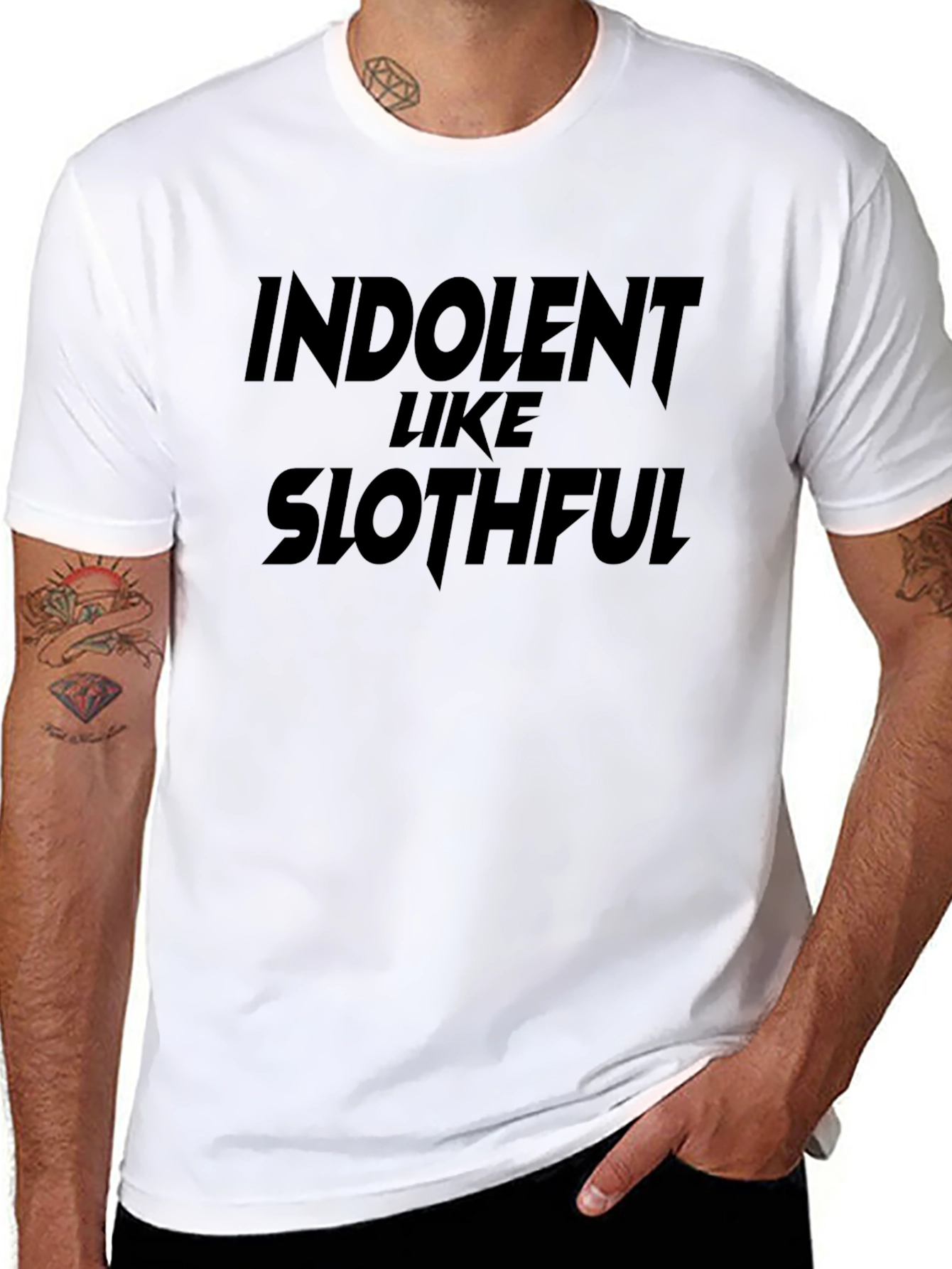 Indolent Like Slothful Black T-Shirt