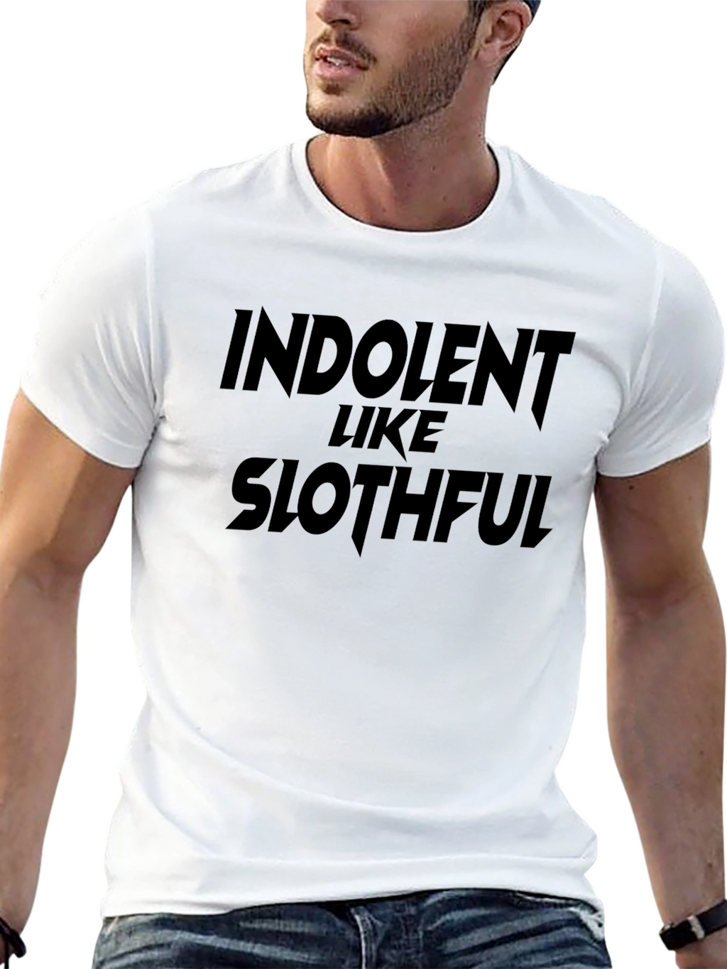 Indolent Like Slothful Black T-Shirt