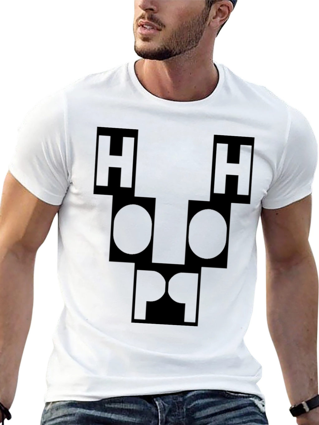 Abstract Face Graphic Tee - Black Unisex T-Shirt