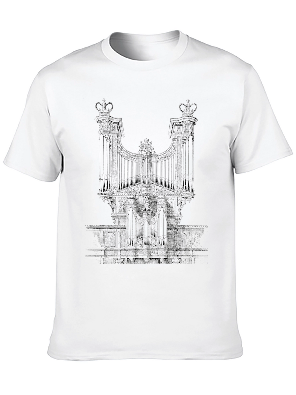 Black Tee with Gate Design
